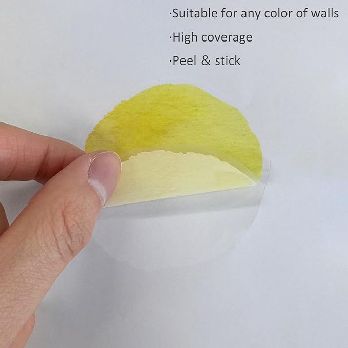 Colorful Polka Dot Wall Decals Watercolor Dots Wall Sticker for Kids Baby Girls Teens and Nursery Room (6 Sheets)
