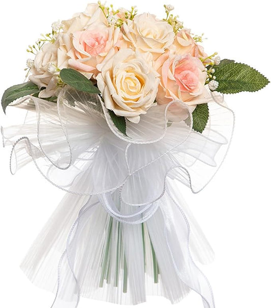 Ochine Bride & Bridesmaid Bouquets for Wedding, Silk Hand Holding Flower Bouquet for Valentines Day Decor, Party Supplies and Home Decor