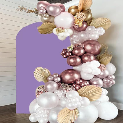 Lavender 6FT Arch Backdrop Cover, Lavender Arch Backdrop Light Purple Stand Cover for Birthday Wedding Party Decor
