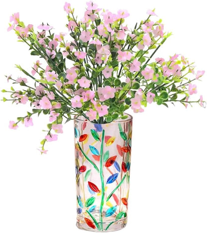 Hand Painted Colorful Glass Vase