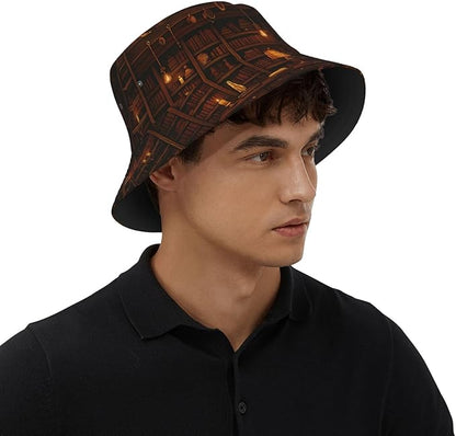 Vintage Clovers Bucket Hat Novelty Sun Hats Trendy Fisherman Cap for Men and Women