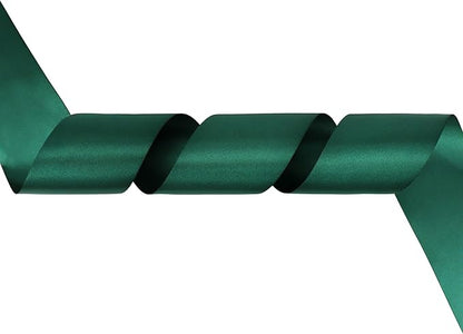 MEEDEE Dark Green Satin 3 Inch Ribbon Lux Double Faced Hunter Green Satin Ribbon by 10 Yards Green Christmas Ribbons Dark Green Ribbons for Christmas Tree, Weddings, Flower Bouquet