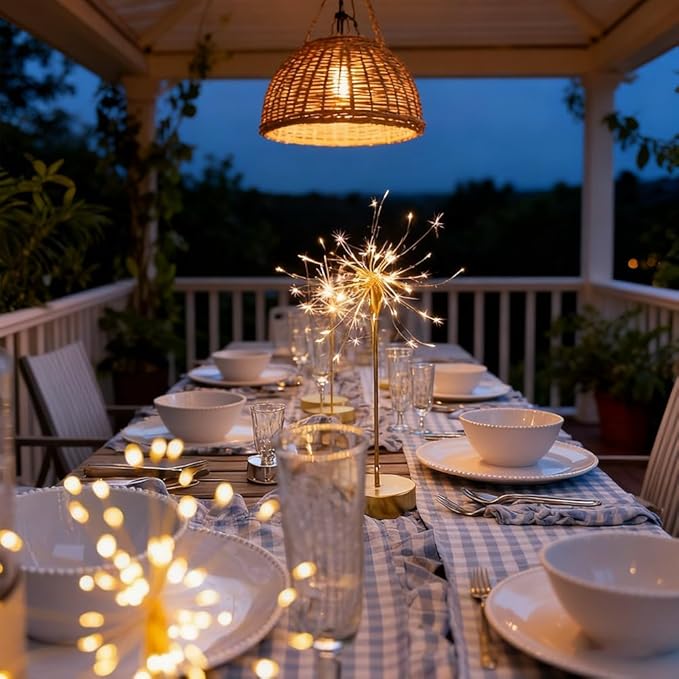 Nest and Flowers Table Lights, Firework LED Decorative Lamp, Christmas Decoration for Party, Romantic Ambient Lighting for Bedroom Living Room, Indoor Decor Gift for Family & Friends(1PC,White Light)