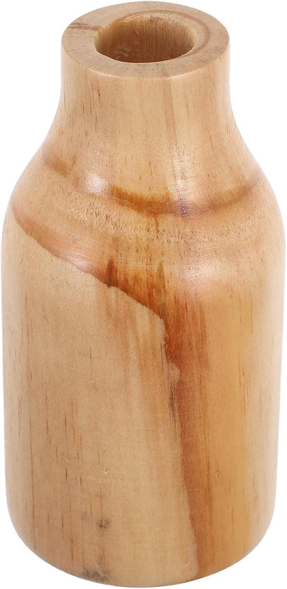 Rustic Pine Wood Vase for Dried Flowers Handmade Decorative Farmhouse Flower Container for Home and Office Natural Wooden Table Vase for Modern Floral Arrangements and DIY Bouquets
