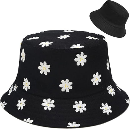 XYIYI Cute Bucket Hat Beach Fisherman Hats for Women, Reversible Double-Side-Wear