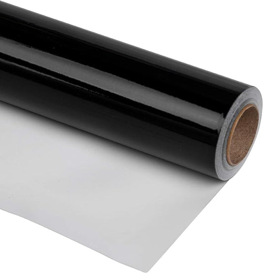 RUSPEPA Black Wrapping Paper - 81.5 Sq Ft - Solid Color Paper Perfect for Wedding,Birthday,Christmas,Baby Show - 30 inches x 32.8 feet