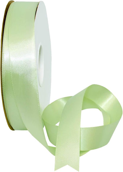 Morex Ribbon Double Face Satin Polyester Ribbon, 7/8" x 50 Yd, Seafoam Green, Silk Ribbons for Gift Wrapping, Birthday Gifts, Satin Dress for Women, Crafts, Wedding