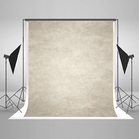 8ft(W) x8ft(H) Ivory Photo Backdrop Microfiber Absract Photo Studio Background for Photographers Headshots Old Master Photo Props