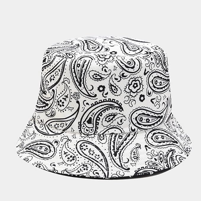 Quanhaigou Bucket Hat for Men Women,Packable Reversible Printed Sun Hats,Fisherman Outdoor Summer Travel Hiking Beach Caps