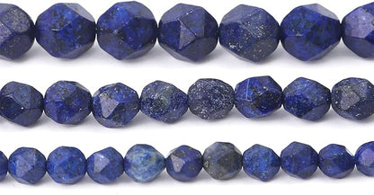 Faceted Natural Lapis Lazuli Stone Round Beads 10mm 36cm/Strand for Jewelry Making