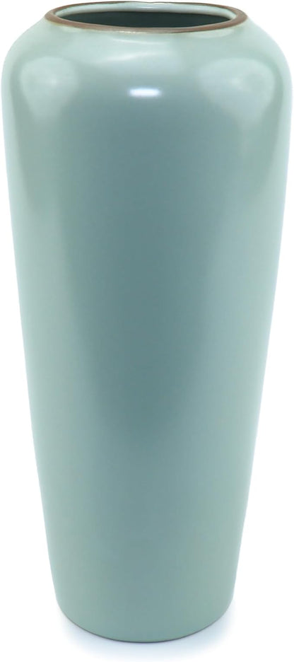 8-inch ice Cracked Glazed Ceramic vase, Modern Eastern Style Ceramic vase, Dining Table, Central Living Room Shelf Decoration (TQ03)