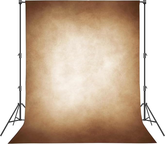 Abstract Latte Brown Professional Photography Backdrop for Adult Portrait Photo Props Booth Background Photoshoot Studio with Thick Ployester Fabric Roller Pocket on Top (5x7 ft)