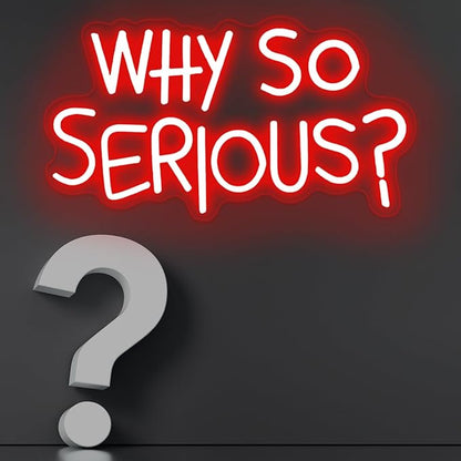 Vibrant "Why So Serious?" Joker Neon Sign - USB Powered, Wall-Mounted, Energy-Efficient LED Light for Bedroom, Living Room, Man Cave, Bar, Game Room, and Club Decor, Living Room Birthday Party