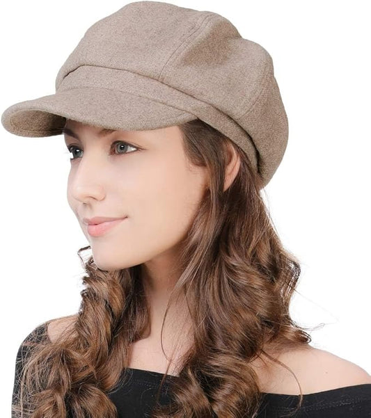 Comhats Wool Fashion Newsboy Hats for Women Winter Warm Pageboy Cabbie Cap Beret