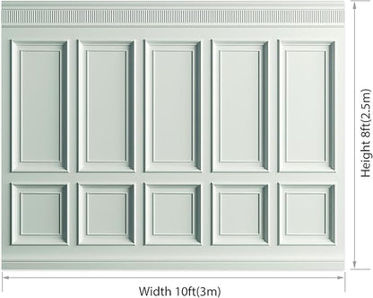 AOFOTO Vintage Room Inside Backdrop Classic French Frame Light Green Walls Photo Background for Wedding Bridal Shower Party Banner Home Headboard Decor Wall Photo Studio Booth Props 10x8ft