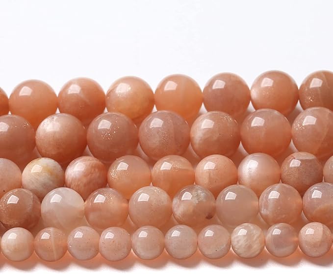6MM 60PCS Natural Stone Sunstone Gemstone Loose Beads for Jewelry Making DIY Bracelet Crystal Beads
