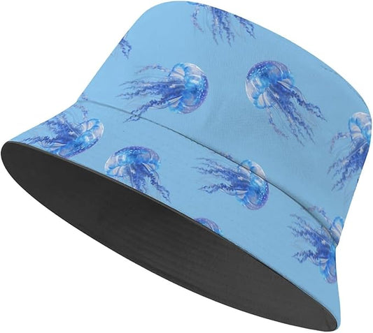Bucket Hat for Women Men Unisex Sun Cap Packable Outdoor Fisherman Hat Headwear,Reversible Double-Side-Wear