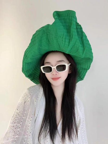 Oversized Sun Hats for Women Extra Large Wide Brim Beach Hat Foldable Roll up Floppy