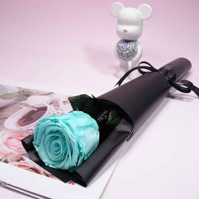 Yamonic Preserved Flower Rose for Delivery Prime,Birthday Gifts for Women,Single Real Rose Flower Mom Gifts for Her,Grandma,Wife,Girlfriend Gift for Anniversary Wedding,Mothers Day Rose Gifts for Mom