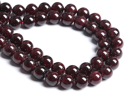 10MM 36PCS Natural Garnet Gemstone Loose Beads for Jewelry Making DIY Bracelet Crystal 1 Strand