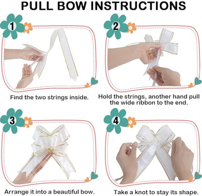 WEWILUCK Bows for Gift Wrapping, Gold Bows for Gifts, Presents, Gift Baskets, Large Bow for Birthdays, Parties, Christmas, and Everyday(6 inches, 15PCS)