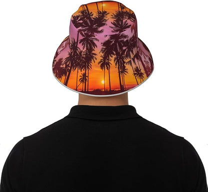 Hat Reversible Fisherman Hats Double Sided Wearing for Women Men Boys Girls