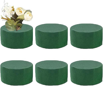 Gree Floral Foam Blocks - Round Green Foam Blocks for Artificials | Versatile Flowers Block for Fresh & Artificial Flower