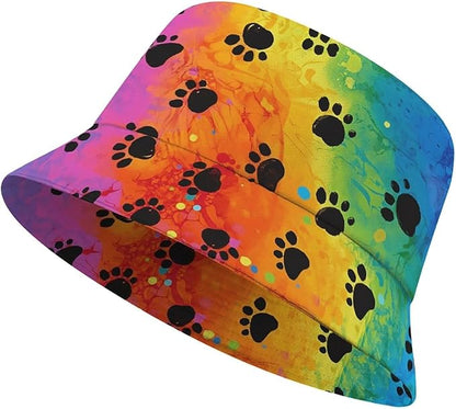 Wildflowers Floral Bucket Hat for Men Women, Summer Vacation Outdoor Travel Reversible Double Side Beach Caps Fisherman Hat