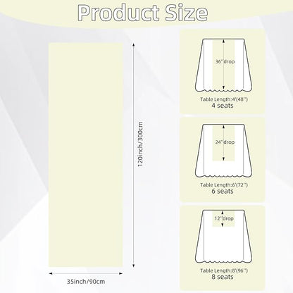 Beige Gauze Rustic Cheesecloth Table Runner 120 Inch 10 FT for Wedding Baby Shower Bridal Shower Birthday Engagement Garden Outdoor Party Long Sheer Boho Decorations