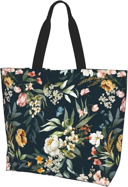 Sunflower Tote Bag For Women, Waterproof Shoulder Bags Big Reusable Grocery Handbag For Shopping Picnic Work Beach