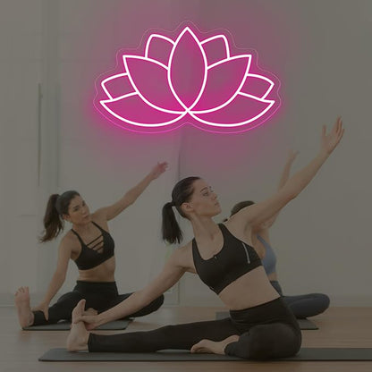Lotus neon sign, Lotus led sign, Yoga Led Sign, Meditation Led Light, Exercise Room Wall Decor, Buddha Lotus, Pilates Studio Art Meditation Room Wall Art Yoga Lover Gift, Psychic Chakras Healing Exercise