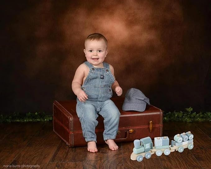 Kate 6.5x10ft Brown Photography Backdrop Abstract Headshot Painted Canvas Background Portrait Backdrop for Photographer
