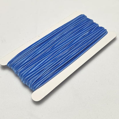Chenkou Craft Blue 25 Yards 1/8" 3mm Velvet Ribbon Lots Bulk (Blue, 1/8"(3mm))