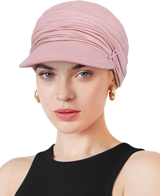 Chemo Headwear Viscose Newsboy Cap for Women Fall and Winter Hats