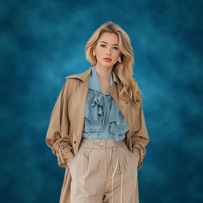 Kate 8x8ft Blue Abstract Photography Backdrop Old Master Blue Portrait Background Studio Backdrops