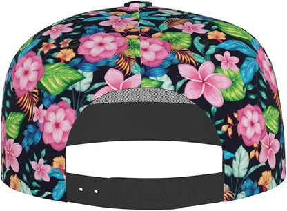 Floral Hawaiian Baseball Hat Adjustable Tropical Flower Snapback Hats Baseball Caps for Women Men