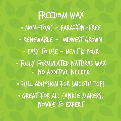 American Soy Organics Microwavable Soy Wax Beads for Candle Making – Premium Soy Candle Kit-10 pounds Freedom Soy Beads-4 Centering Devices- 20 Wick stickers-20 6-inch pre-Waxed Wicks