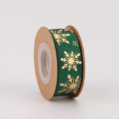 4 Rolls 20 Yards 5/8 Inch Christmas Candy Peppermint Ribbon Red and White Stripe Cotton Ribbons for Gift Wrapping, Wreath,Tree Decoration, Outdoor Deco (Gold foil Printed)