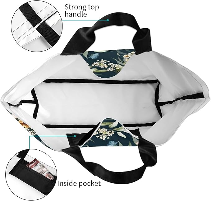 Sunflower Tote Bag For Women, Waterproof Shoulder Bags Big Reusable Grocery Handbag For Shopping Picnic Work Beach