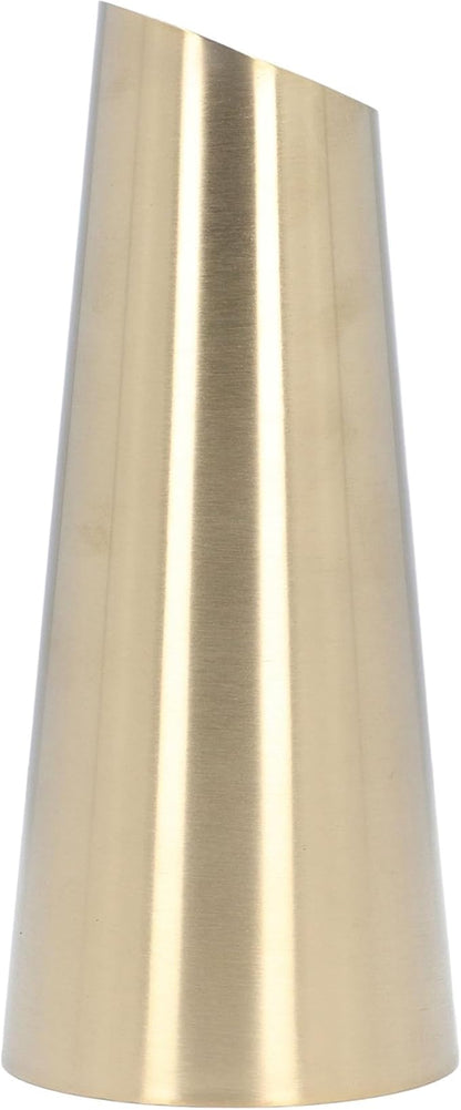 Tall Vase for Flowers, Gold Vase 304 Stainless Steel Conic Shape Narrow Mouth Simple Modern Style Desk Vase for Fireplace Bedroom Kitchen Living Room Centerpieces Office Desk, 7.80in