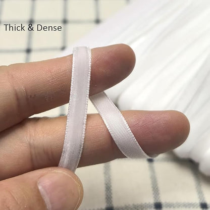 Chenkou Craft White 25 Yards 1/4" Velvet Ribbon Lots Bulk (White, 1/4"(6mm))