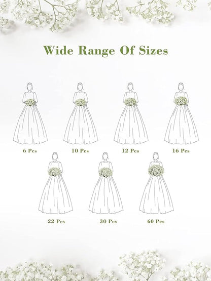 Yastouay Babys Breath Artificial Flowers, 21Pcs Fake White Babys Breath Flowers Artificial Bulk, Real Touch Faux Babies Breath Gypsophila Bouquet for Wedding Floral Arrangement Party Decor