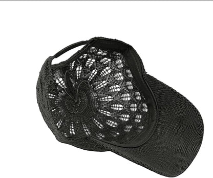 FASHIXD Knit Mesh Baseball Cap for Women - Breathable Summer Trucker Hat