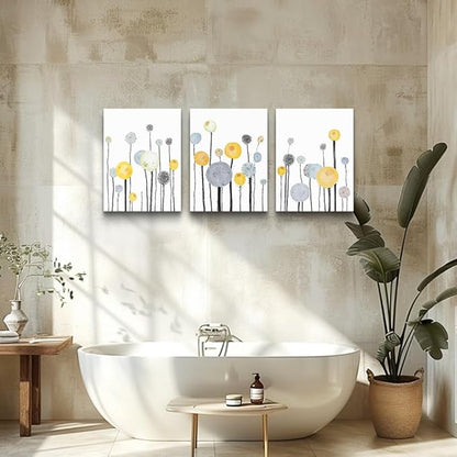 Abstract paintings 3 Piece framed Canvas Wall Art for living room bathroom Wall Decor Canvas Prints Office kitchen wall Artwork Home Decor Flowers Pictures Poster bedroom Large size wall Decorations