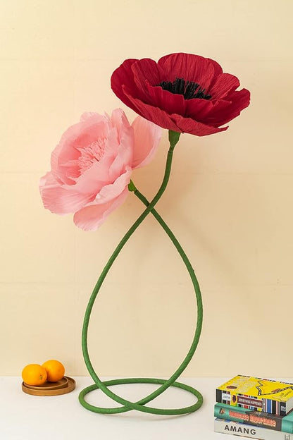 16" 3D Paper Flower Decoration for Wall, Giant Large Handcrafted Paper Flowers for Wedding,Flower Backdrop,Baby Shower,Birthday Party,Archway Decor, Nursery Wall(Red/Pink/White, Set of 3)