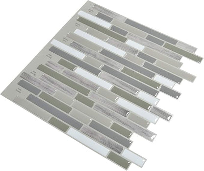 Art3d Peel and Stick Wall Tile for Kitchen/Bathroom Backsplash, 12"x12" (Multi)