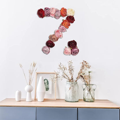 IPOPU Roses Heads Dried Silk Flowers 25PCS Fake Roses Heads for Floral Arrangements Roses Artificial Flowers for Silk Bouquet Bulk Wedding Flowers in Purple Bulk Silk Roses (Light Pink Purple Mixed)