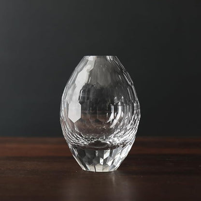 Beatriz Ball Glass Faceted Teardrop Bud Vase (Clear)