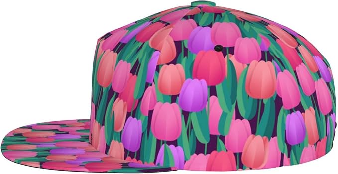 Tulip Flower Baseball Cap for Women Baseball Caps Flower Hat Tulip Baseball Hats Womens Cap for Outdoor