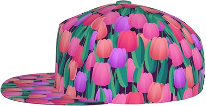 Tulip Flower Baseball Cap for Women Baseball Caps Flower Hat Tulip Baseball Hats Womens Cap for Outdoor
